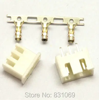 100 sets 3 Pin Connector leads Heade 2.54mm XH-3P Kit Brand New