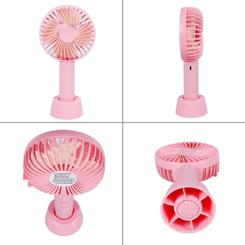 Mini Handheld Fan Portable Rechargeable Battery Operated Cooling Desktop with Ba