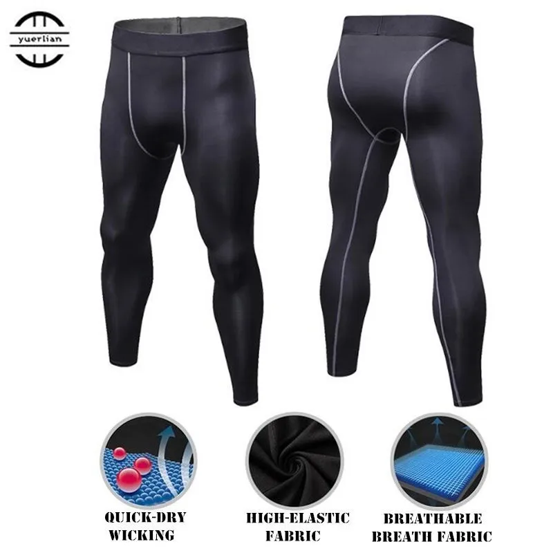 Men Pro Shaper Compression Underwear 3D Cut Tight Pants,High Elastic Sweat Quick-dry Wicking Sport Fitness Bottom Long Trousers