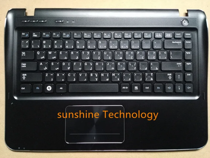 Arab layout new laptop keyboard with touchpad palmrest for Samsung  BA75-02977E SF410 SF411