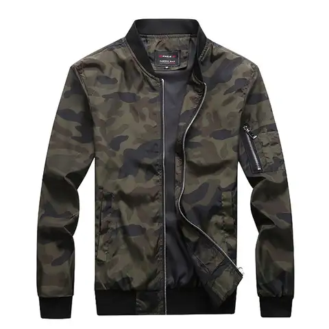 Men’s Camouflage Bomber Jacket M-7XL HANQIU