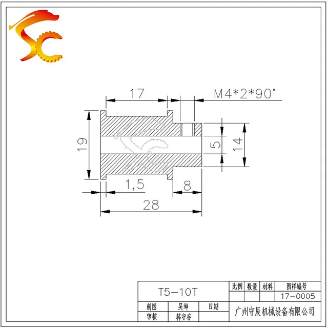 3D Printers Parts printer pulley T5 10teeth bore 5mm T5 10teeth timing pulley fit for T5 belt width 15/16mm
