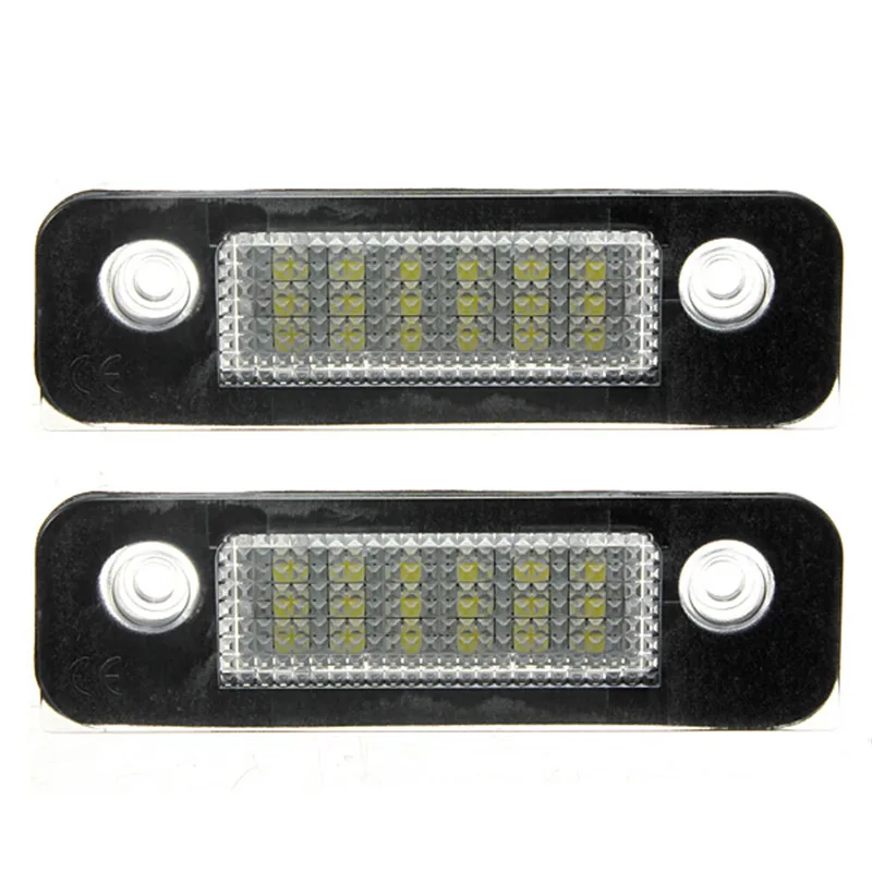 2Pcs 18 LED Car License Plate Light For Ford Fusion 12V White Number Plate Lamps Light SMD For Mondeo/MK2 For Fiesta MK5