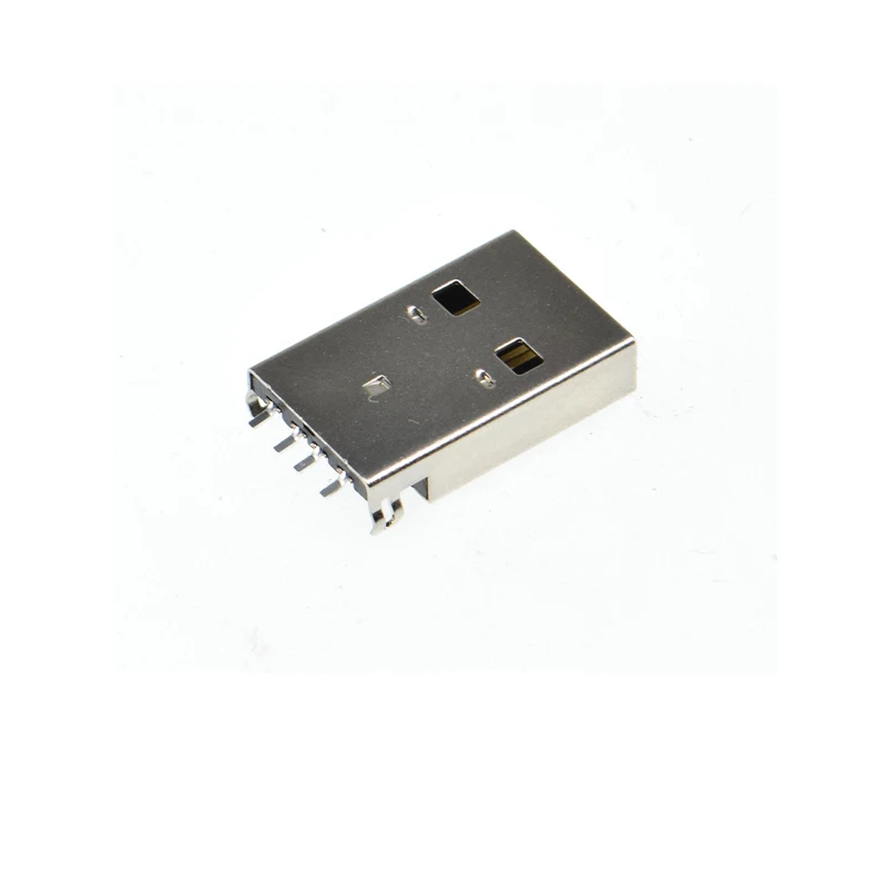 20PCS USB 2.0 TYPE-A MALE FLUG CONNECTOR 4P 4PIN 180 degree smt Heavy plate