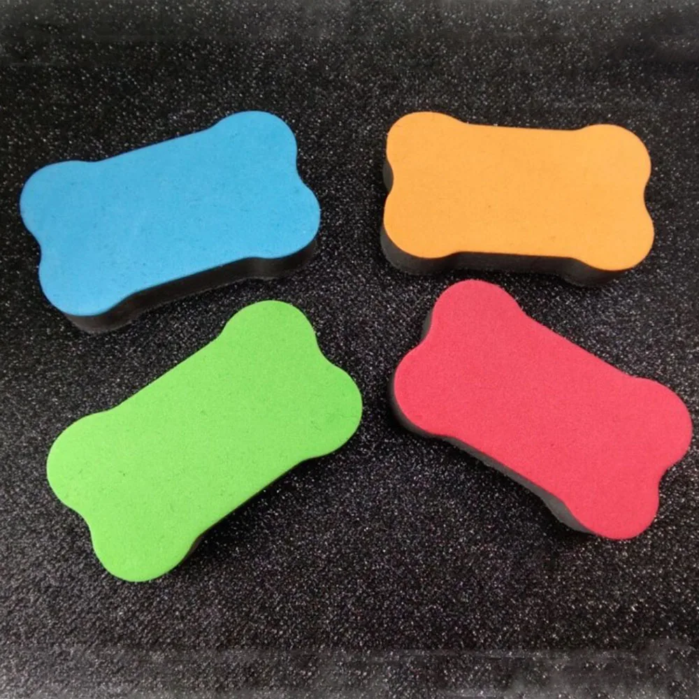 4pcs Bone Shape Magnetic Whiteboard Eraser Multi Color