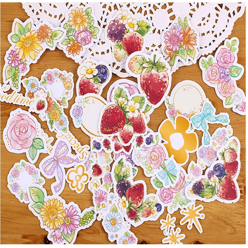 26pcs Creative Cute Self-made Pluie Douce Food Scrapbooking Stickers /decorative Sticker /DIY Craft Photo Albums Kawaii