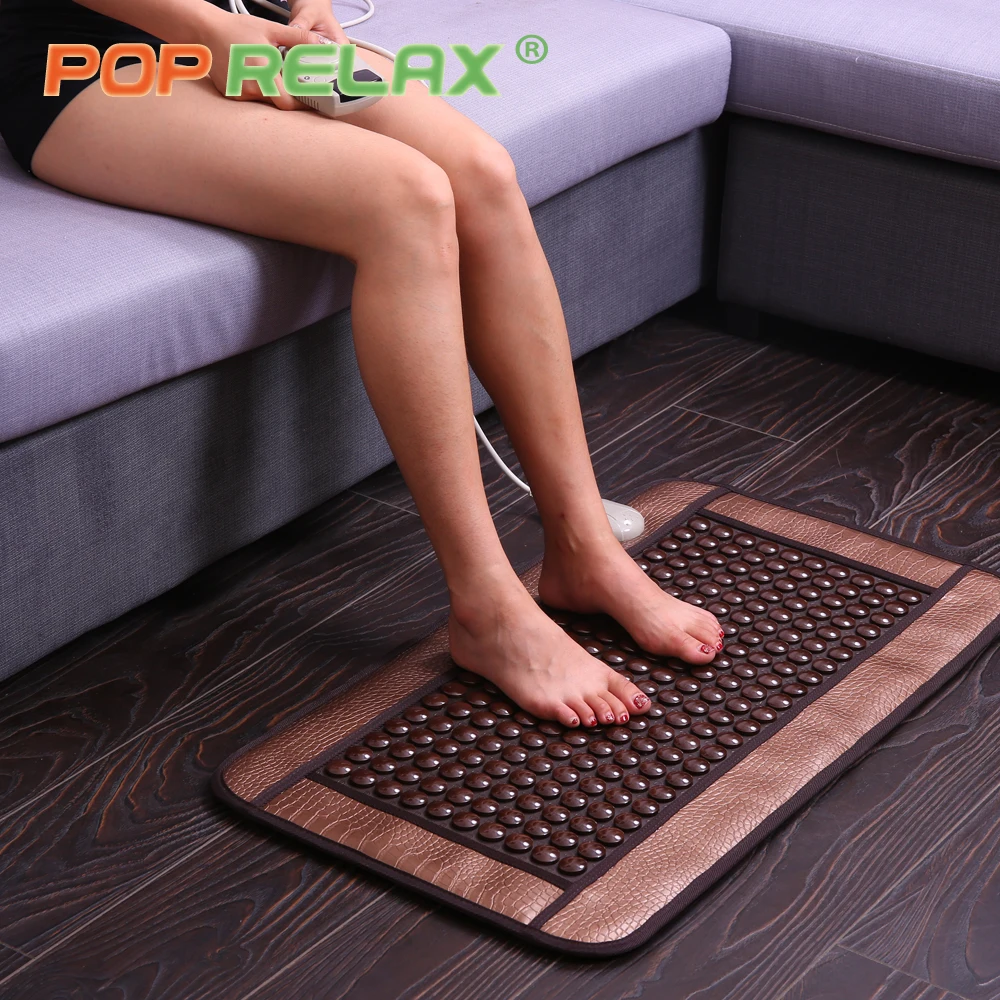 POP RELAX health tourmaline mattress germanium negative ion far infrared electric heating physiotherapy jade stone massage mat