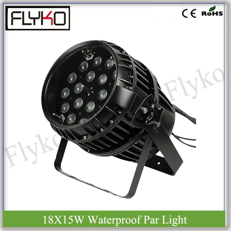 Free shipping waterproof 18x15W 5in1 RGBWA par light zoom outdoor led par can