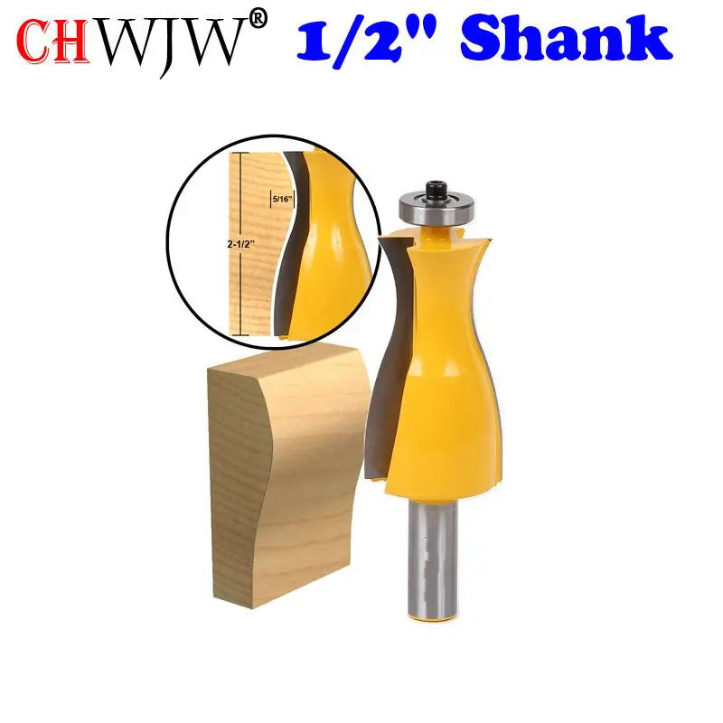 

1pc 1/2" Shank Wavy Jewelry Box Side Wall Router Bit Line knife Door knife Tenon Cutter for Woodworking Tools