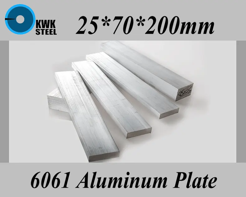 25*70*200mm Aluminum Alloy 6061 Plate Aluminium Sheet DIY Material Free Shipping