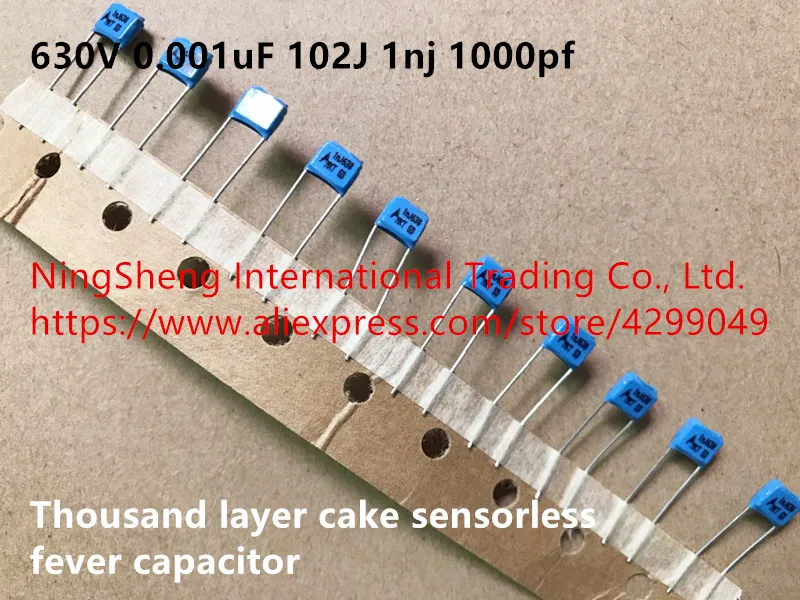 Original new 100% 630V 0.001uF 102J 1nj 1000pf thousand layer cake sensorless fever capacitor (Inductor)