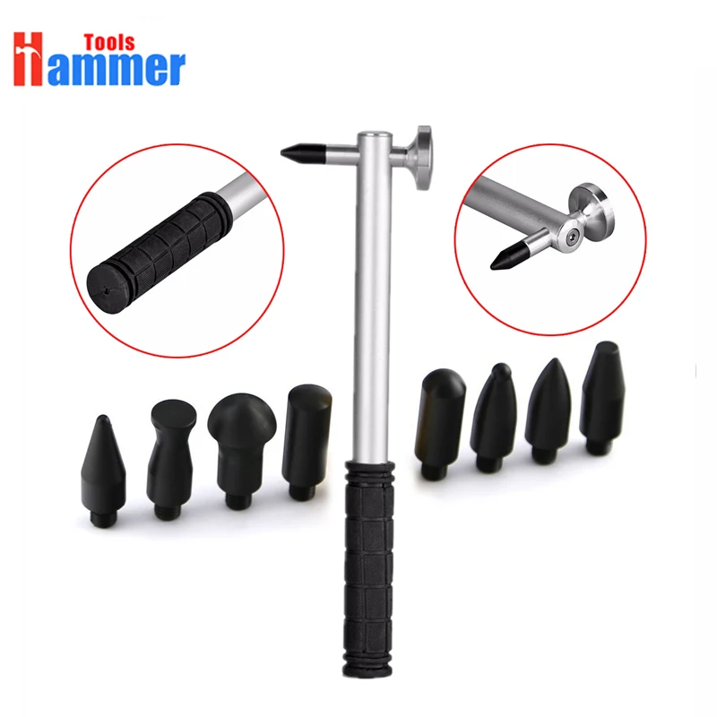 PDR King Tools dent Tools  Tap Down Hammer hand with 9 Heads use for car dent repair