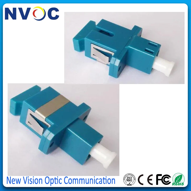 SC Female to LC Female Fiber Optic Adapter,SCAPC-LCAPC Green Color Plastic Fibre SM Simplex Hybrid Optical Adaptor Connector