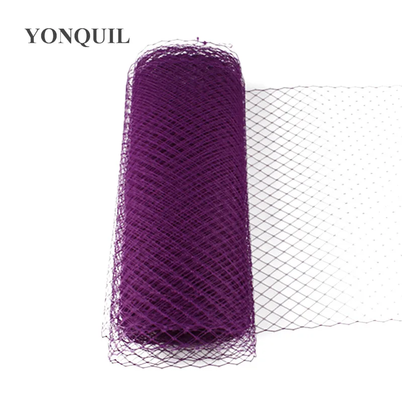 

45Cm Width PURPLE Birdcage Veils for Fascinator Hair Accessories Bridal Veils Millinery Nettings Party Velling DIY Headwear