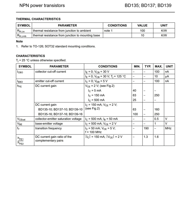 (20 قطعة) BD139 NPN ترانزستورات الطاقة TO-126 1.5A 80V مكونات إلكترونية متينة BD139 139