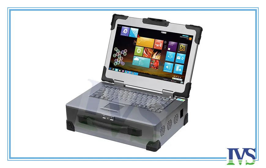 Stable industrial portable pc with 14'' led screen & silica waterproof touchpad 88keys, Standard 14