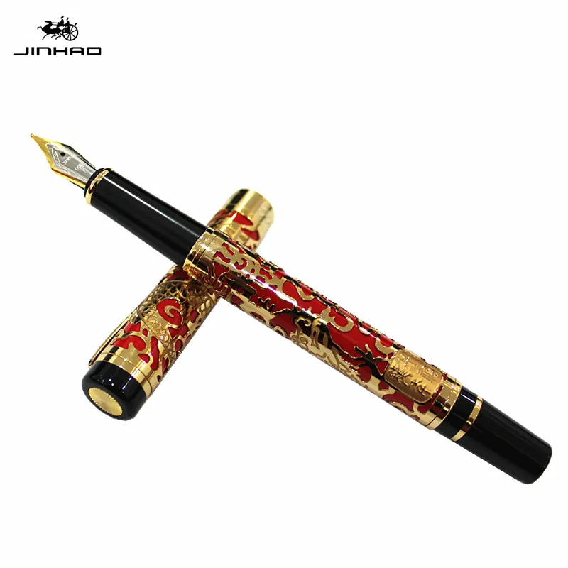 

1pc Jinhao Unique Design 0.5mm Fountain Pen Fine Nib Business Gift Student Writing Iraurita Ink Pens School Office Supplie