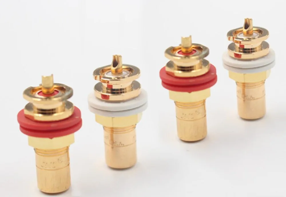 

Hifi audio Panel Mount Gold Plated RCA Female Socket plug Jack Audio Amplifier Chassis Phono Connector