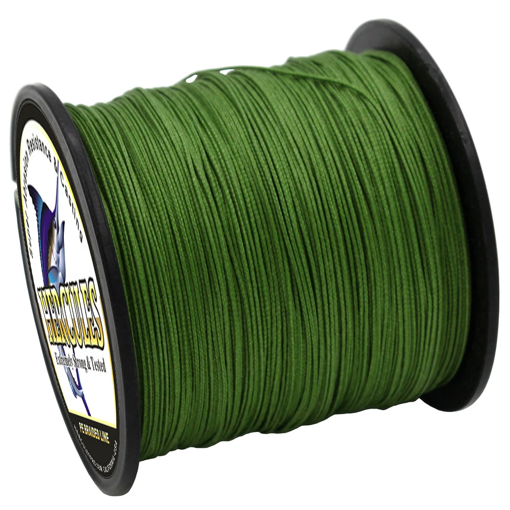 Hercules Braided Fishing Line Sea Saltwater Fishing 8 Strands Army Green 100M 300M 500M 1000M 1500M 2000M 100% PE Trenzado Pesca