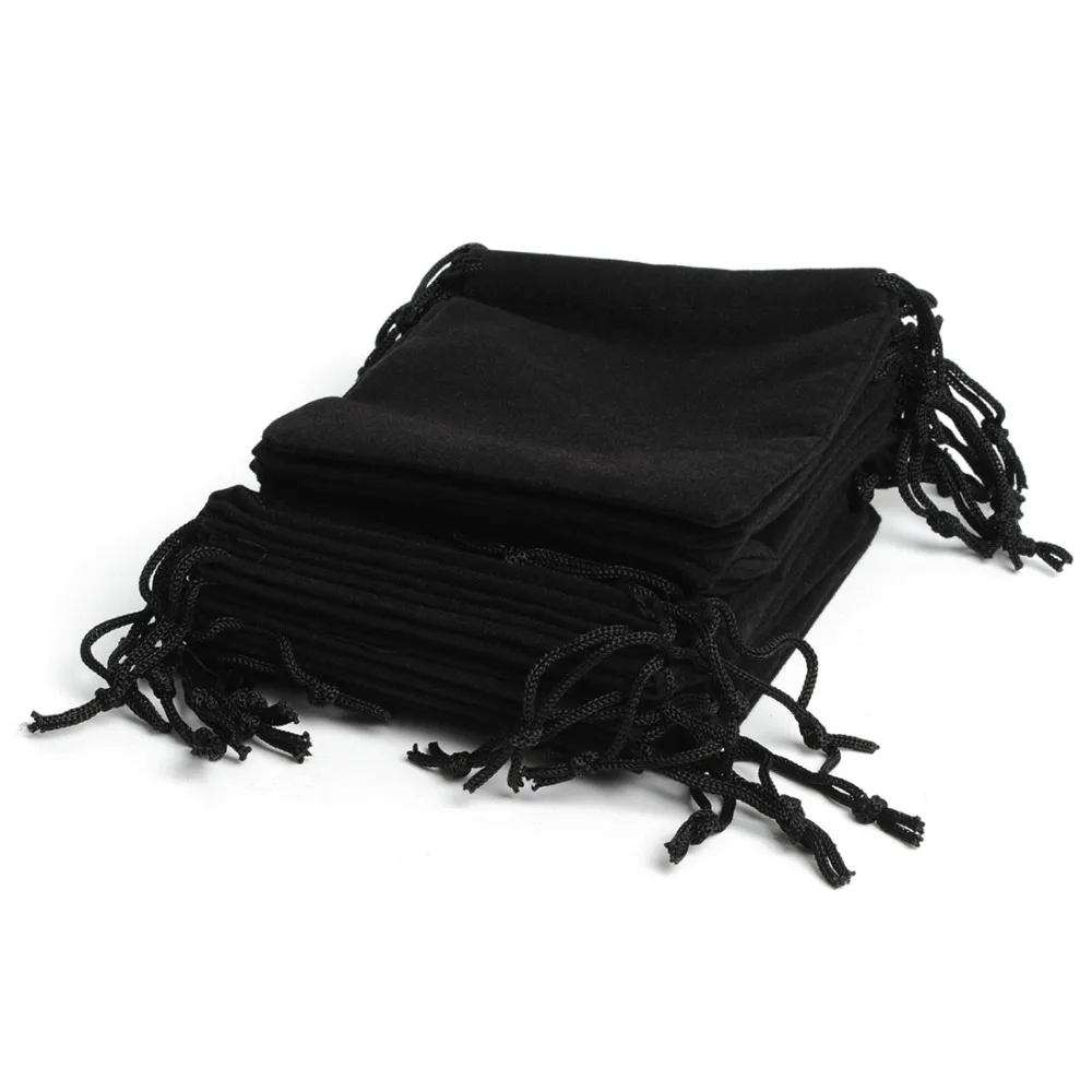 100pcs 12*10Cm Black Velvet Gift Drawstring Pouch Bags,Party Jewelry Gift Bag Christmas Candy Wedding Gift Bags  Jewelry Packing