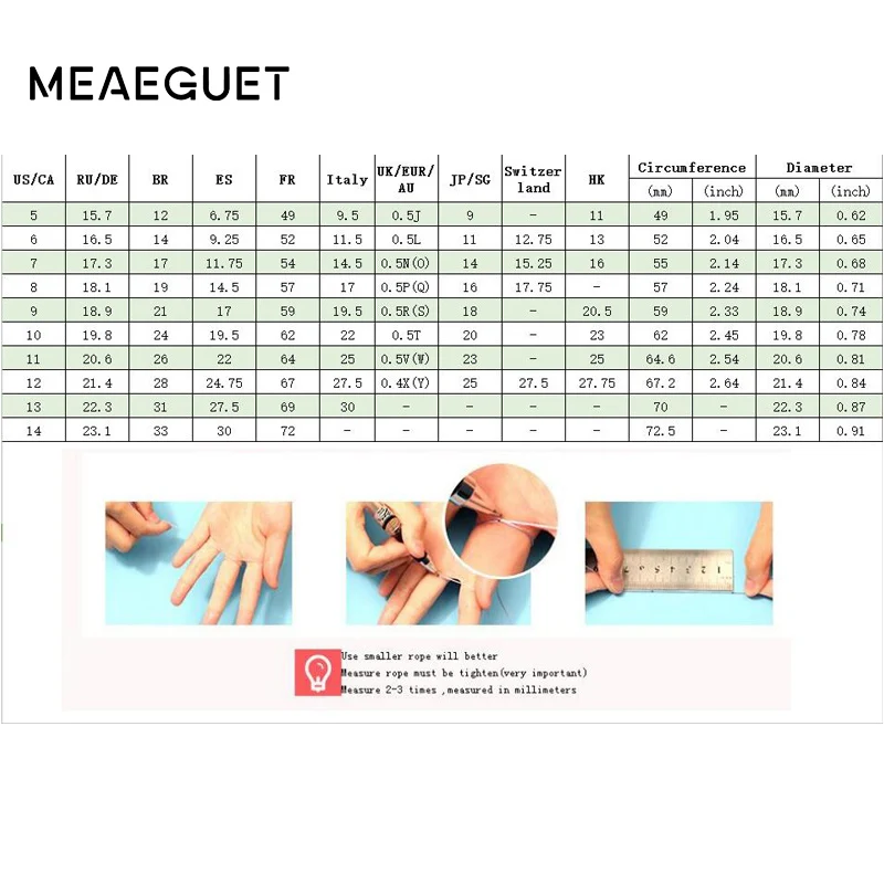 Meaeguet Cool Men Rings Stainless Steel Black Rhombic Cut Stone Rings Wedding Band Bague Homme 8MM Wide