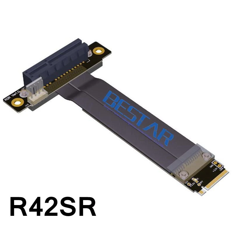 Riser-cabo de fita extensor pcie pci-e x4 para m.2 ngff nvme chave m key-m riser card pci-express, 4x, gen3.0, 32g/bps, 1ft, 2 pés, 3 pés