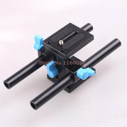 

15mm Rail Rod Support System Baseplate Mount for canon DSLR Follow Focus Rig 5D2 5D 5D3 7D