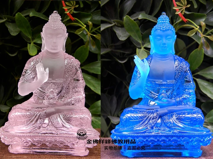 Gifts Glass pharmacists seven Tathagata seven Tantric Buddhist temple Queen Decoration Han Chuan seven time soon 16.5cm