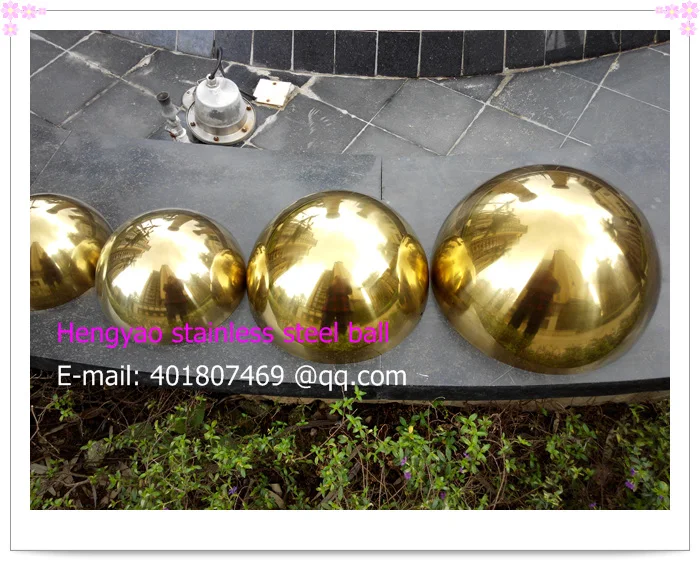 Diameter 32mm-300mm 201 stainless steel gold hemisphere, hollow hemisphere, metope adornment,plating titanium