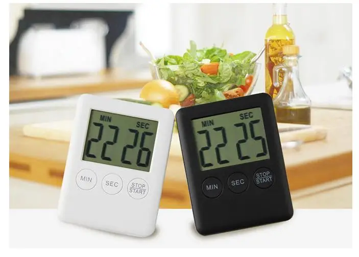 

100 pcs Digital Electronic LCD Magnetic Countdown Cooking Timer Count Down Egg Kitchen 99 Minute Alarm Clock