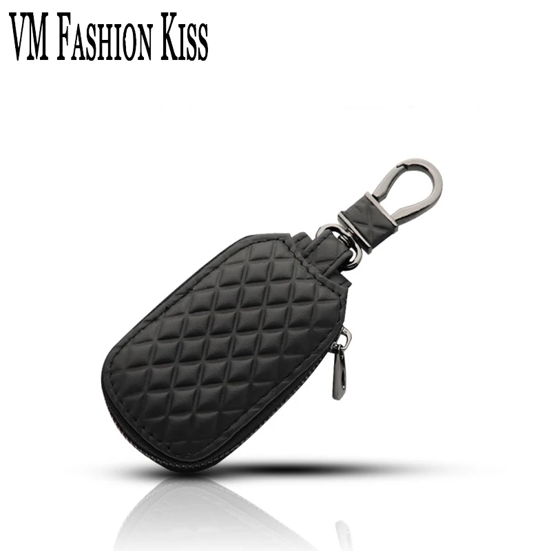 

VM FASHION KISS PU кожаный Мужской органайзер для ключей Женский Повседневный клетчатый автомобиль чехол Button