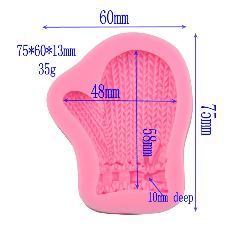 Christmas Glove Shape Chocolate Candy 3d Silicone Mold Cartoon Image Cake Decoration Baking Tool Soap Mold Sugar Craft