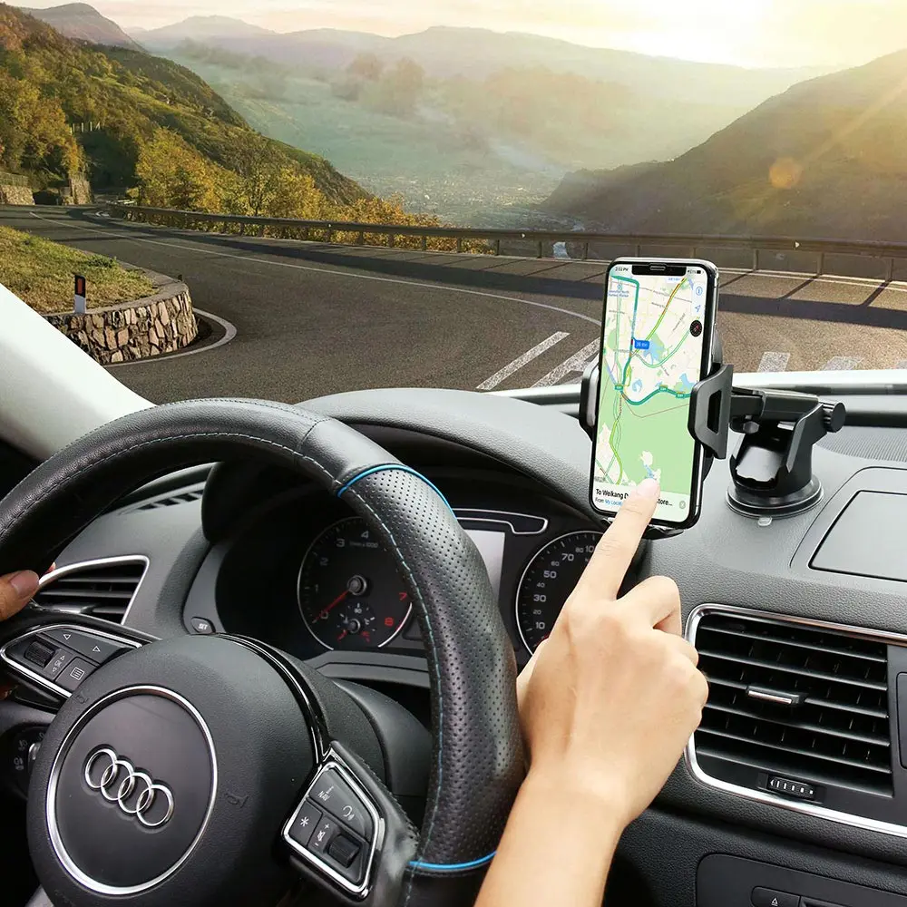 KISSCASE Car Phone Holder in Car Windshield Gravity Sucker Mobile Phones Stand For iPhone Android support telephone voiture