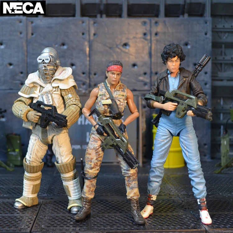 NECA Colony Marine Corps Mercenary Soliders AVP Predator Aliens 2 7inch movable doll Action Figure