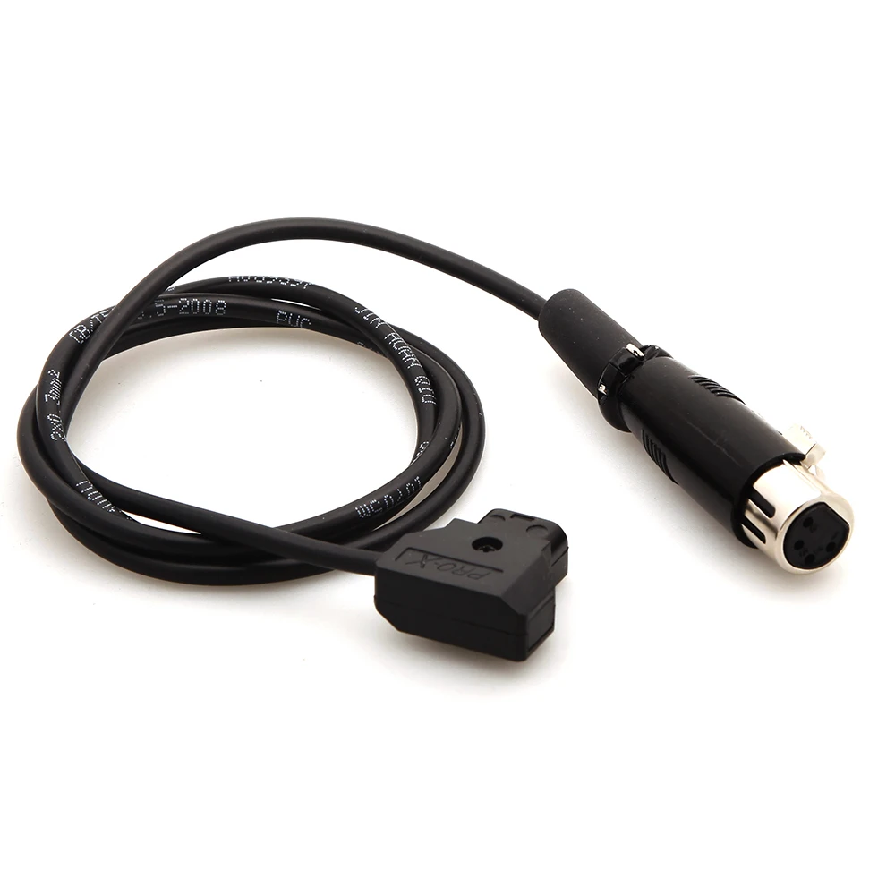 Uc9561 d-tap macho para fêmea 4 pinos xlr cabo para fonte de alimentação adaptador de bateria 0.5 m