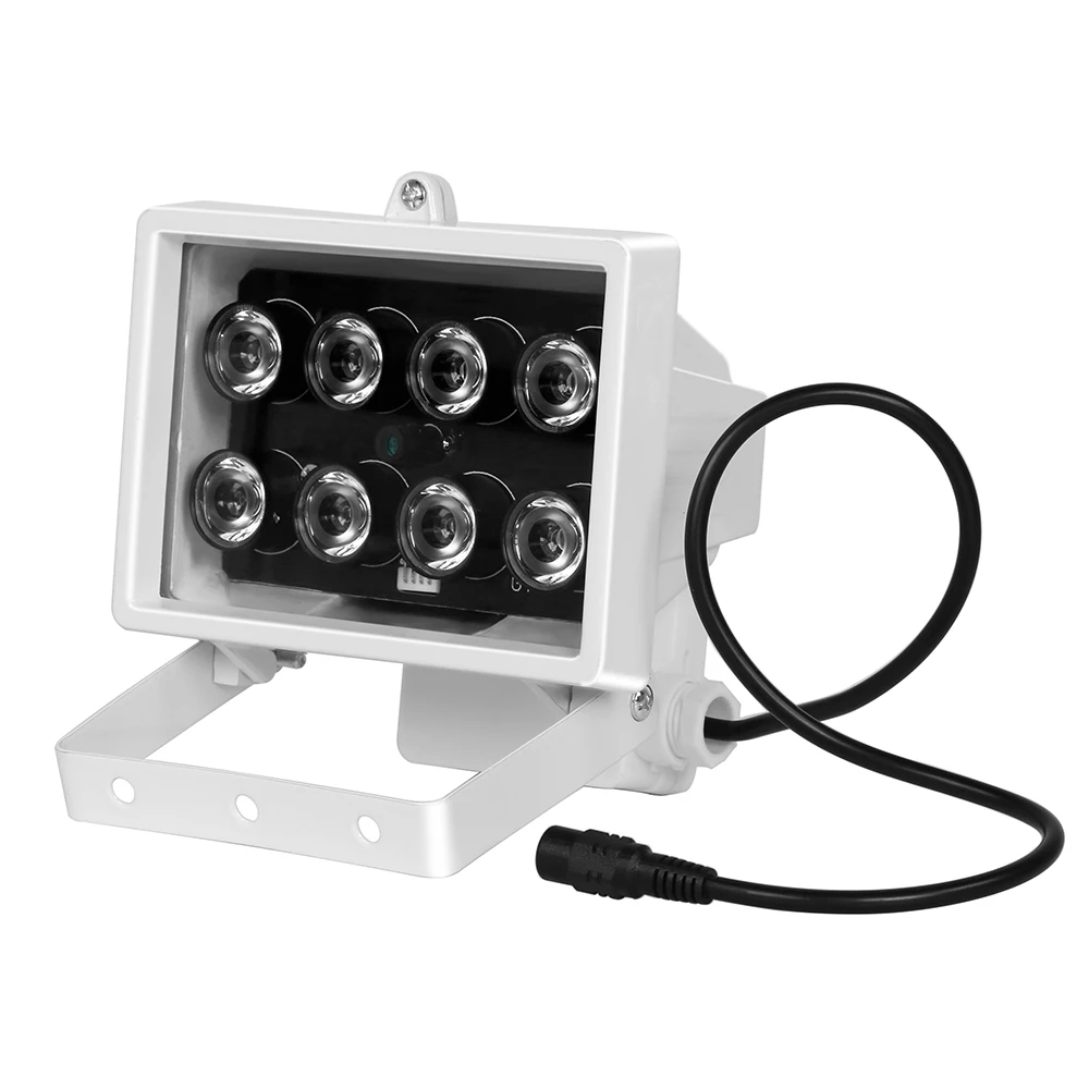CCTV 8 قطعة IR المصابيح صفيف أداة إصدار الأشعة تحت الحمراء الأشعة تحت الحمراء مصباح مقاوم للماء المعادن للرؤية الليلية CCTV ملء ضوء للكاميرا CCTV الأمن