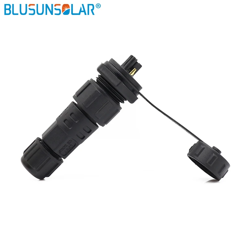 

50 pair/lot M16 2,3,4 ,5 Pin 300V 10A IP67 Male Panel Mount Waterproof Cable Connector Nylon Material, Gold Plated Pins