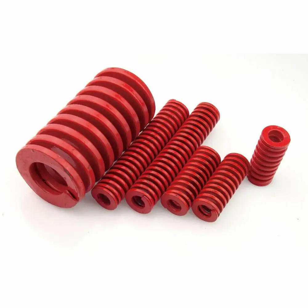 1Pcs Red Light Load Spiral Stamping Compression Mould Die Spring OD16-40mm ID8-20mm  Length 20-200mm