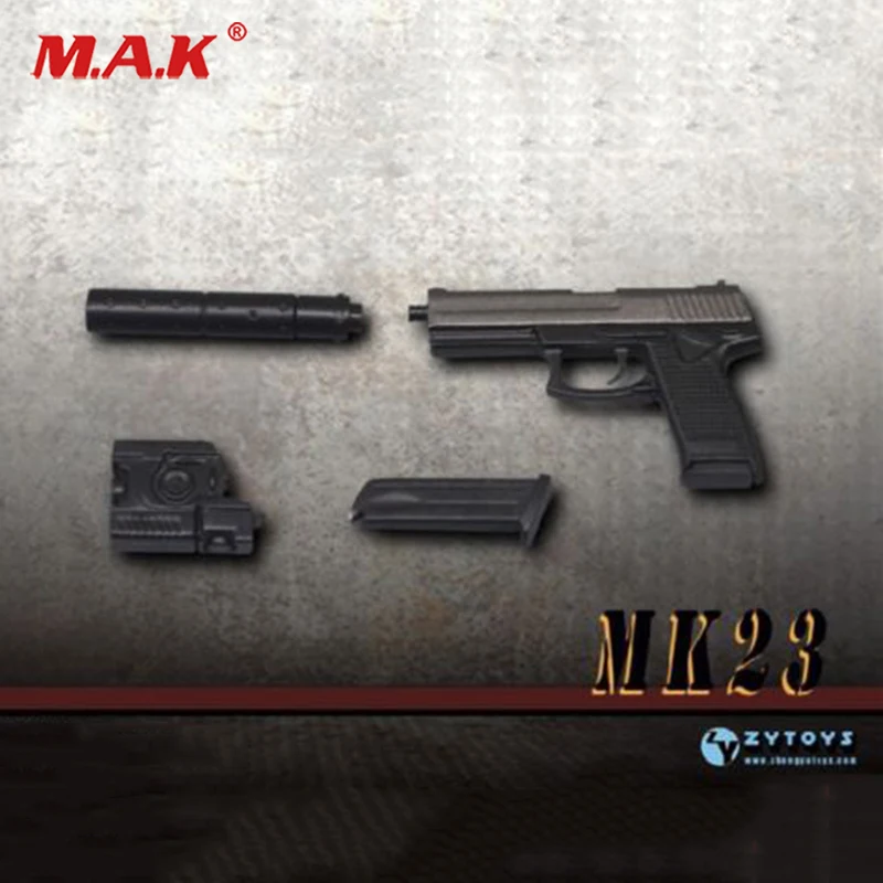 1/6 Schaal Mk23 Socom Zy2009d Pistool Wapen Model Miniatuur Speelgoed Voor 12 "Figuur