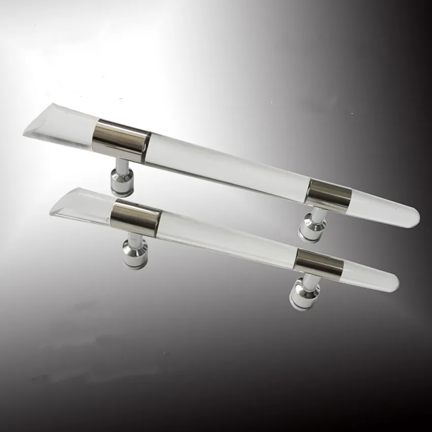 

410mm 300mm modern fashion clear actylic shower door handles stainless steel bathroom glass door handles pulls