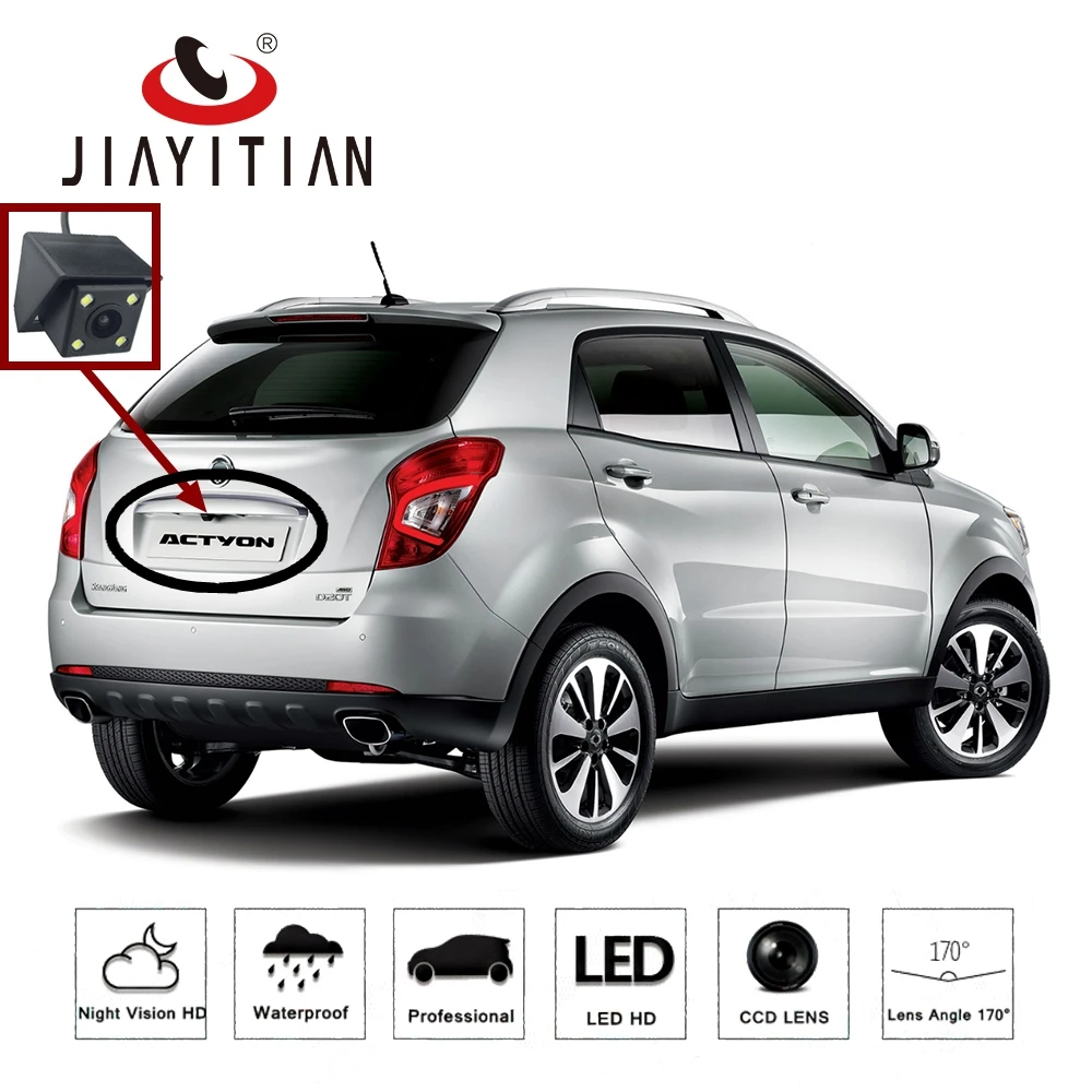 JIAYITIAN rear view Camera For Ssangyong Actyon Korando 2010~2015 CCD/Parking Rear View Camera / Reverse Hole / Night Vision