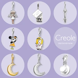 Angel My Favorite Shoes Dumbbell Mouse Moon Coffee Cup Charm Pendant,2019 Trendy Summer Jewelry 925 Sterling Silver Gift