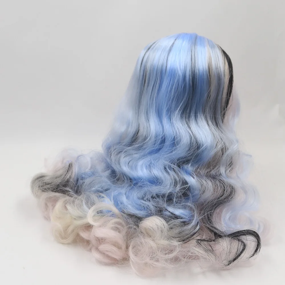 DBS blyth doll icy wig only rbl scalp and dome colorful hair or shiny hair for DIY custom doll anime