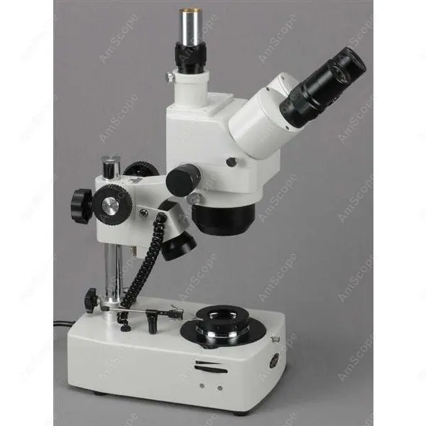 Microscope Darkfield + caméra 3mp, fournitures AmScope 10X-60X, bijoux, gemme