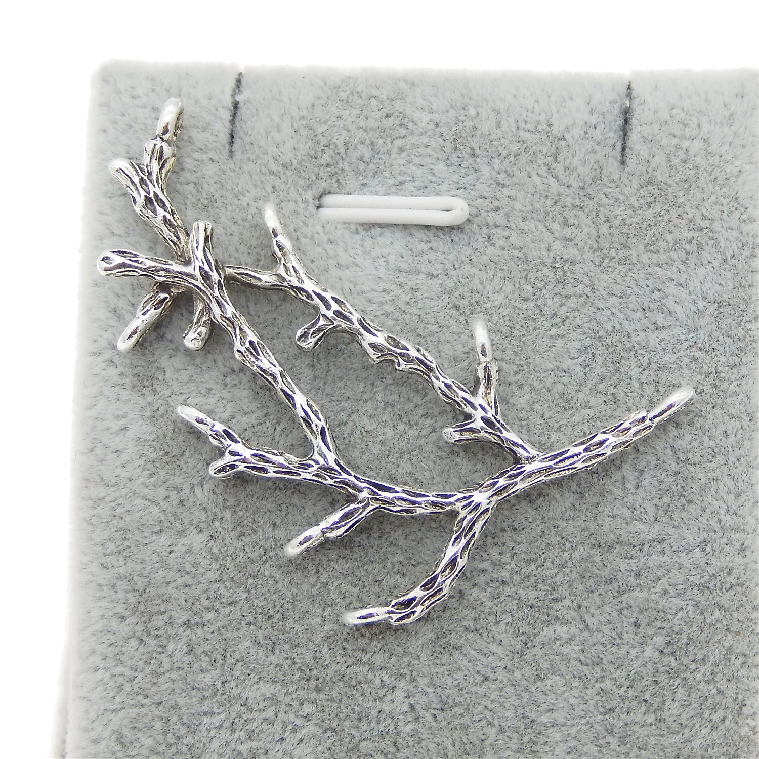 15pcs/lot Alloy Vintage Silver Color Necklace Pendant Bracelet Branches Handmade Craft Jewelry Making Finding  52*35mm  35352