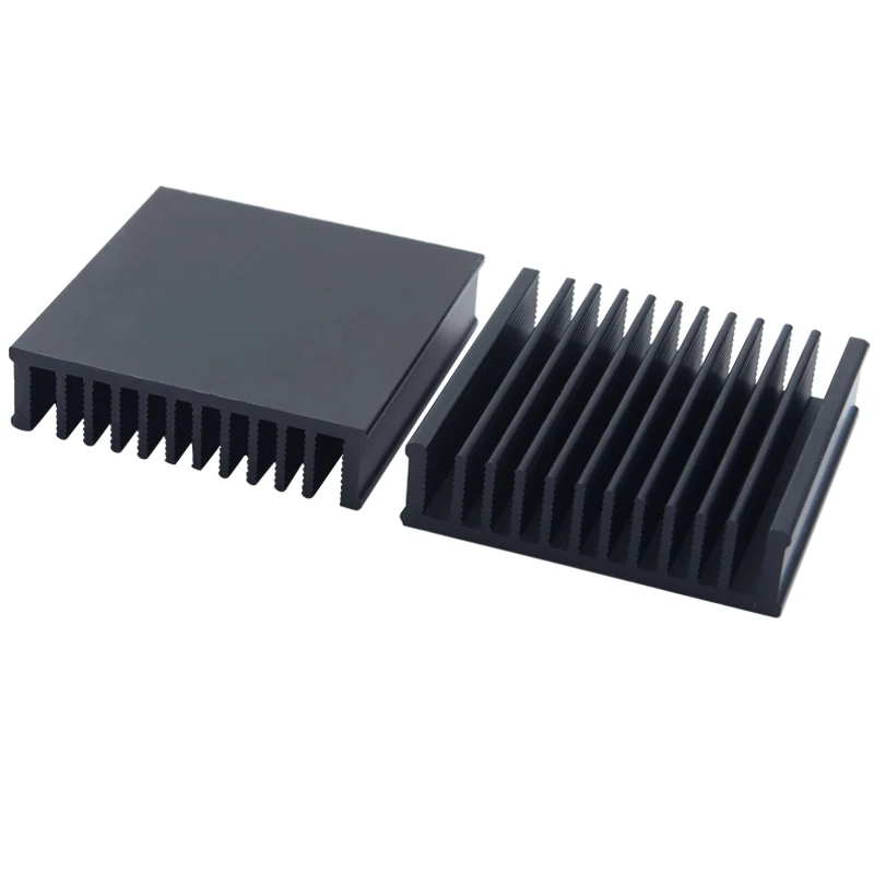 

10/50pcs Aluminum profile heat sink 50*50*12.7mm aluminum alloy high-power module radiator black oxidation can be customized