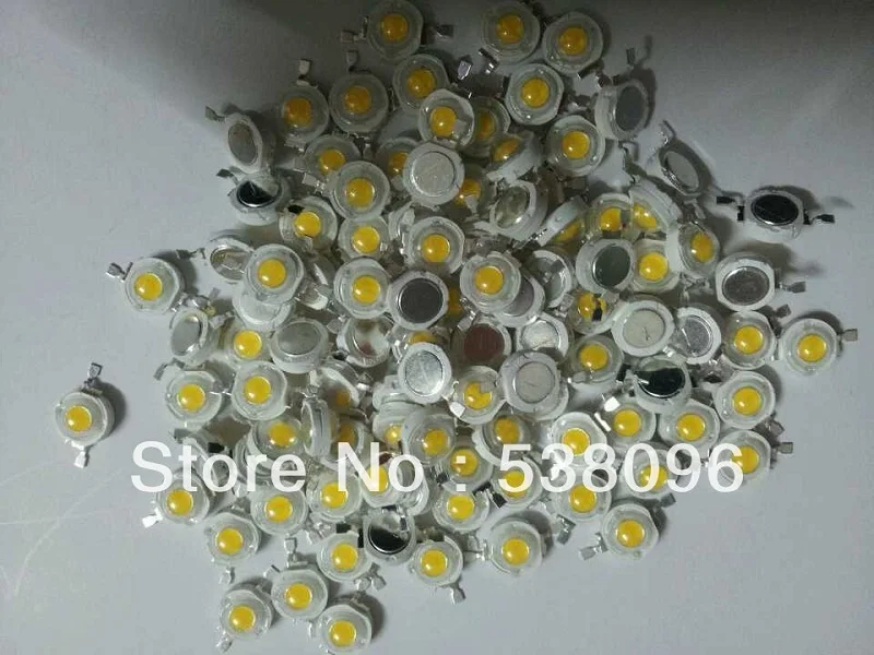 Lampada 100pcs/lot 1W LED High power Epistar lustre light chip 100-110lm DIY Warm White / white ( Quality guarantee for 3 years)