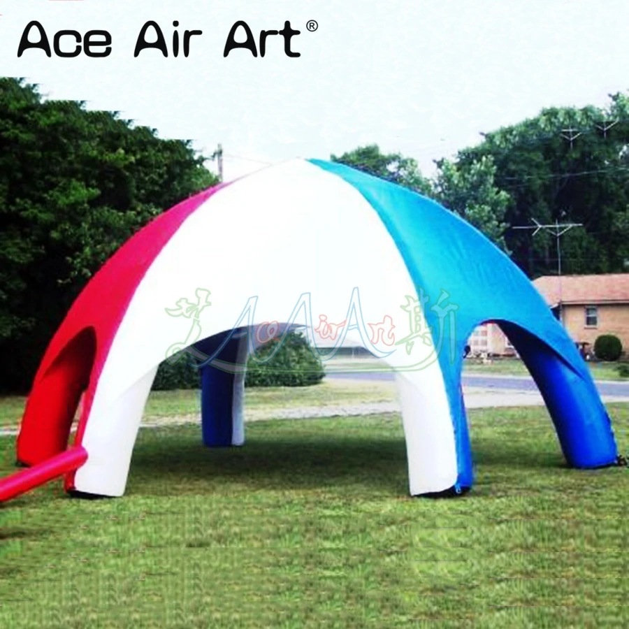 Customized 10 m Diameter Inflatable Trichromatic Spider Tent/Event Station Party Tent Air Dome Marquee Tent for US