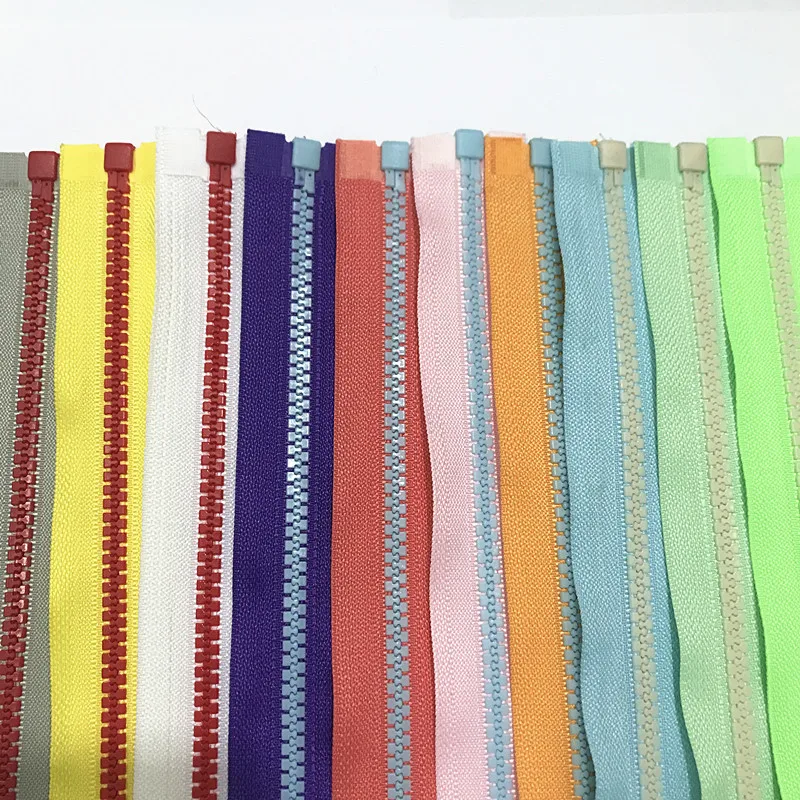 1pcs Hit Color (30-60CM) Openings 5# Resin Zipper Pull Ring Zipper Head DIY Sewing Handbags Clothing Accessories (color:U PICK)