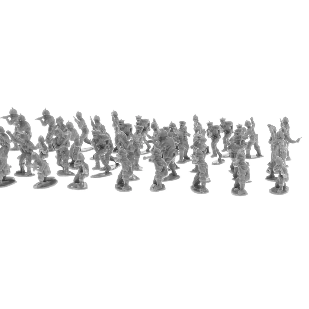 100 Pcs 2 Cm Mini Army Base Set Accessoire Speelgoed, Soldaten Beeldje Model Collectibles Voor Kids & Volwassenen